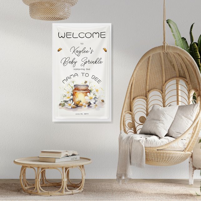 Mama to Bee Flowers and Bees Honey Baby Sprinkle Banner (Creator Uploaded)