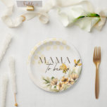 Mama to Bee Spring Baby Shower Paper Plate<br><div class="desc">Feed your friends and loved ones with our stunning watercolour storybook bumblebee paper plates. This design features honeycombs,  floral compositions and sweet bumblebees.</div>
