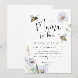 Mama to Bee Wildflower Daisy Baby Shower Invitation