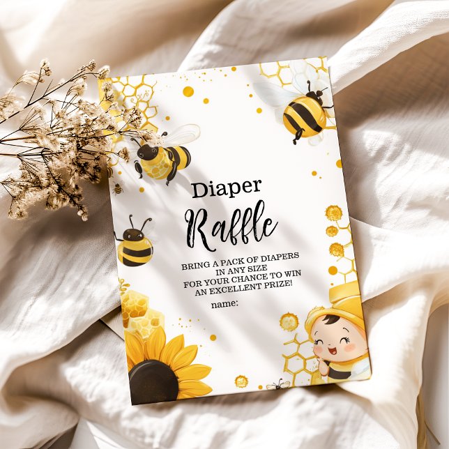 Mama to Bee Wildflower Honeybee Mom Diapper Raffle Enclosure Card (Creator Uploaded)