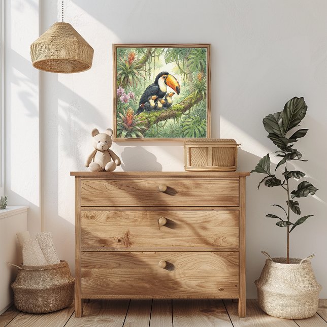 Mama Toucan and Chicks Nursery Poster (Creator Uploaded)
