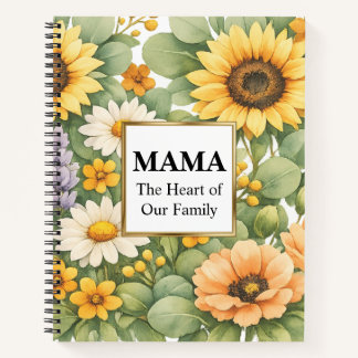MAMA Tournesol Lavande Cadre Cahier Spiralé