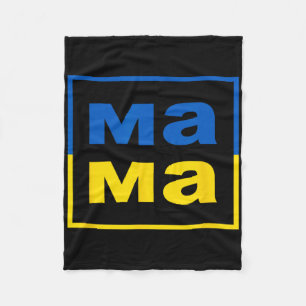 Mama Ukrainian Mom Flag Of Ukraine Proud Mother's Fleece Blanket