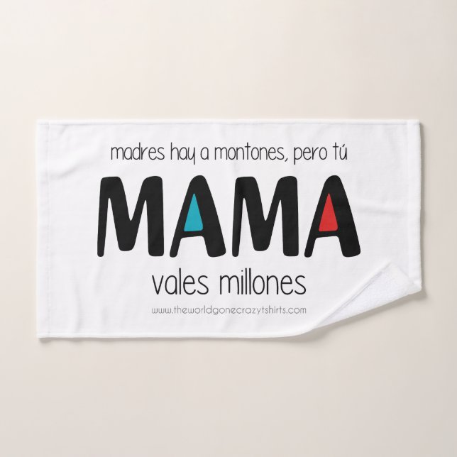 Mama vales millones bath towel set (Hand Towel)