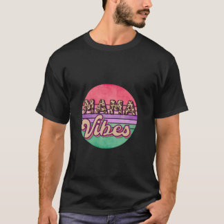 Mama Vibes Leopard 70s  T-Shirt