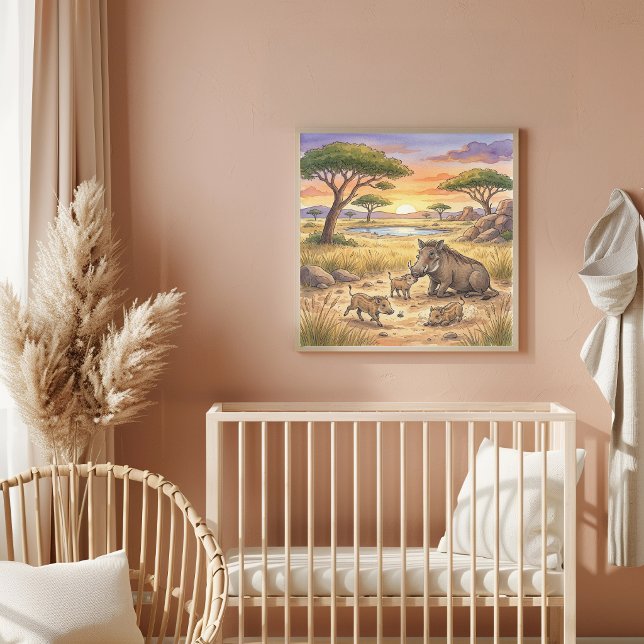 Mama Warthog and Piglets Nursery Poster (Creator Uploaded)