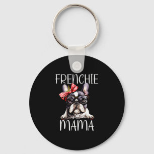 Mama Watercolor French Bulldog Dog Mother's Day Mo Keychain