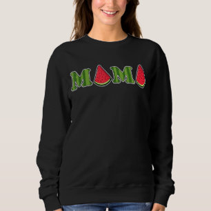 Mama Watermelon Summer Fruit Watermelon Slice Moth Sweatshirt