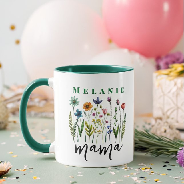 Mama Wildflower Baby Shower  Mug (Creator Uploaded)