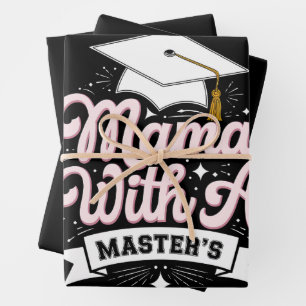 Mama With A Master’s Degree Graduation Mom Wrapping Paper Sheet