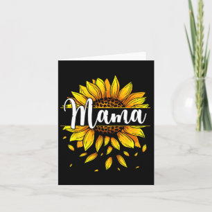 Mama With Yellow Sunflower Floral Graphic Mothers  Card