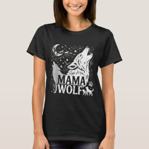 Mama Wolf Gifts Matching Family Tribe Wolves Moon T-Shirt