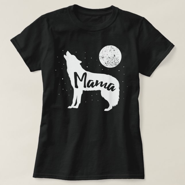 Mama Wolf T-Shirt Family of Wolves (Design Front)