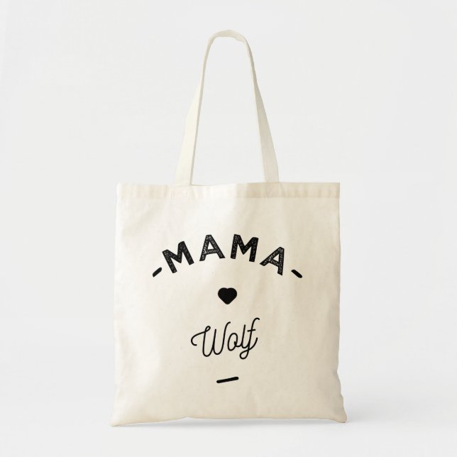 Mama wolf tote bag (Front)