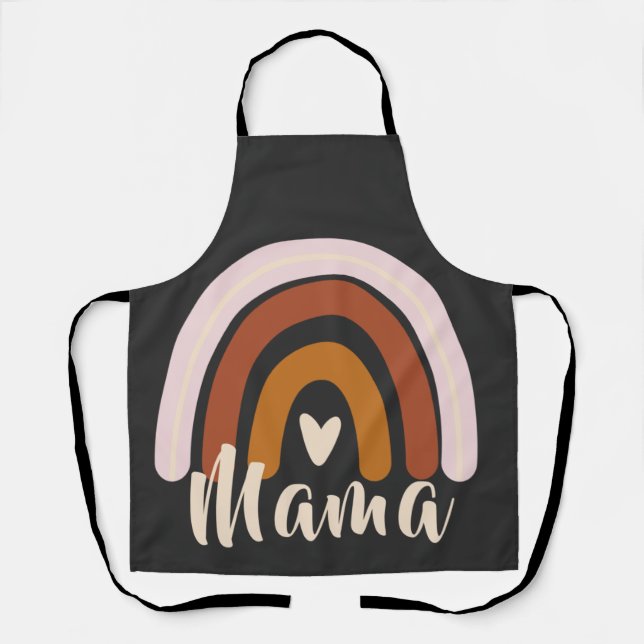 Mama - Women Rainbow Mom Apron (Front)