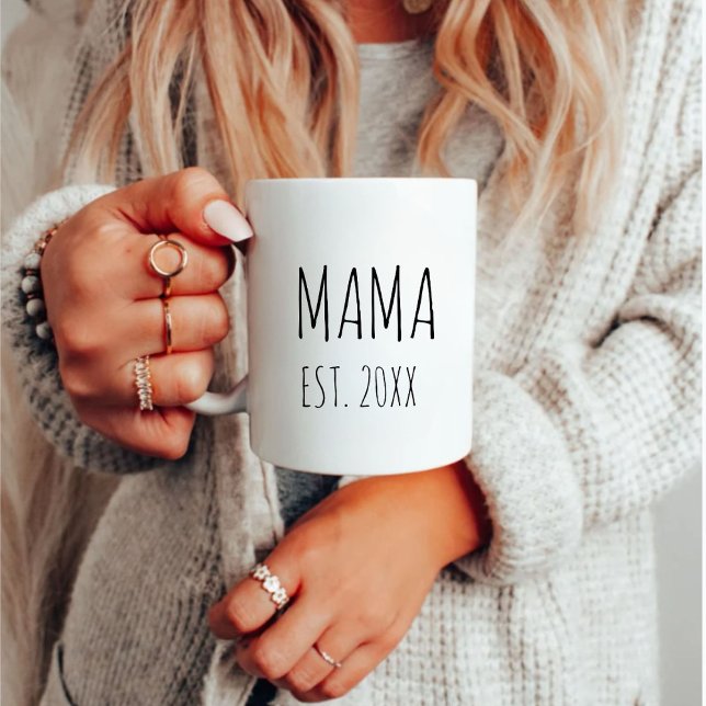 Mama Year Establish Modern Mother's Day Gift Coffee Mug (Creator Uploaded)