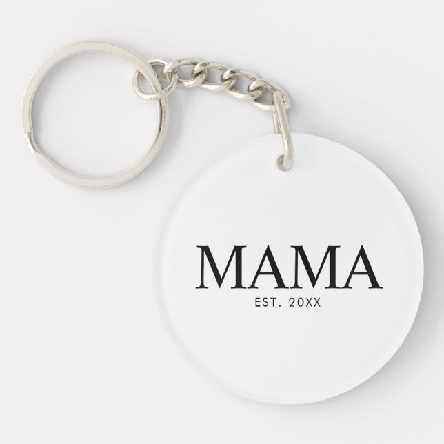 Mama Year Established Keychain (Front)