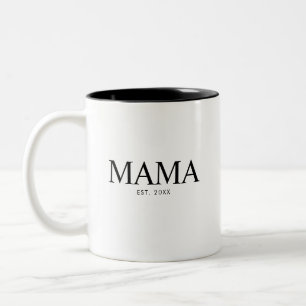 Mama Year Established Two-Tone Coffee Mug