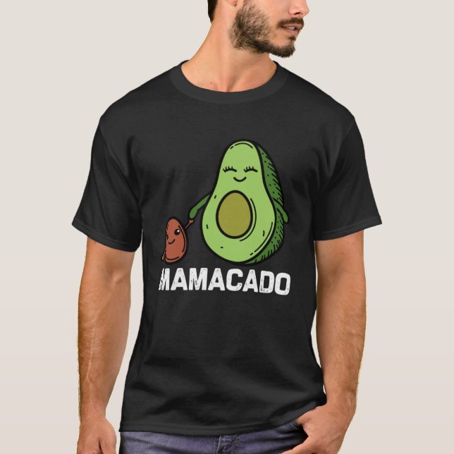 Mamacado  Avocado  Mom life Pregnancy Announcement T-Shirt (Front)