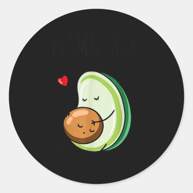 Mamacado Avocado Pregnant Mom Pregnancy Avo  Classic Round Sticker (Front)