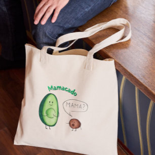 Mamacado Funny Avocado Mom Design – Cute Pun Gift  Tote Bag