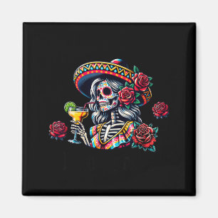 Mamacita Needs A Margarita Boozy Skeleton Cinco De Magnet