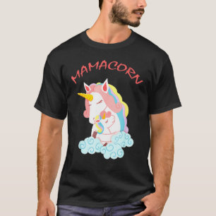 Mamacorn Adorable Unicorn Mom Magical Mother's Day T-Shirt
