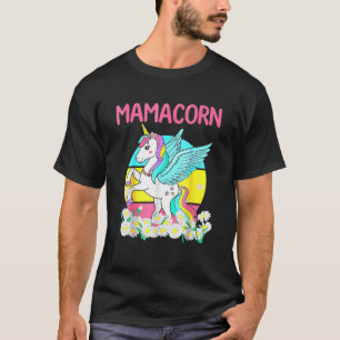 Mamacorn Dabbing Unicorn Mom & Baby Shower Mothers T-Shirt