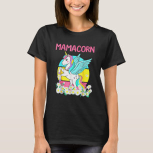 Mamacorn Dabbing Unicorn Mom & Baby Shower Mothers T-Shirt