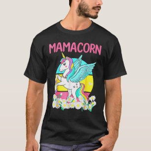 Mamacorn Dabbing Unicorn Mom & Baby Shower Mothers T-Shirt