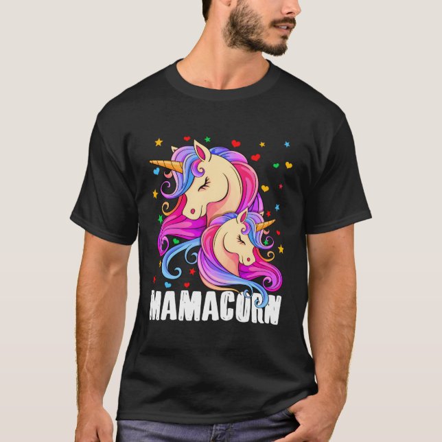 Mamacorn Mama Mommy Unicorn Mother'S Day T-Shirt (Front)