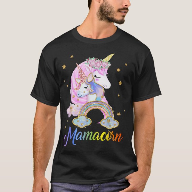 MamaCorn Mom Funny Unicorn Mother's Day Gift T-Shirt (Front)