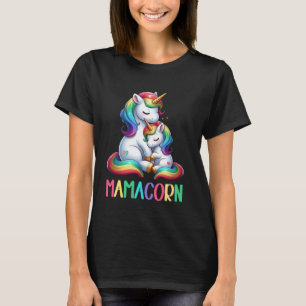 Mamacorn Unicorn Costume Funny Mom Mama Mother's D T-Shirt