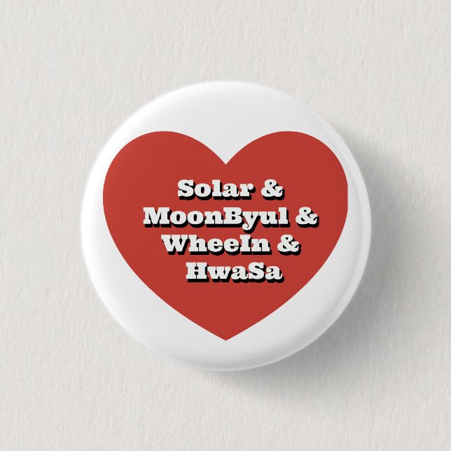 Mamamoo Love 1 Inch Round Button (Front)