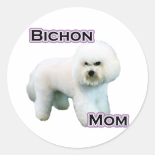 Maman 4 de Bichon Frise - autocollant