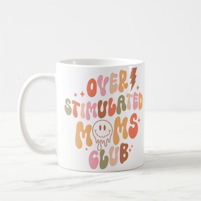 Maman a besoin d'une minute : Moms Club Mug sursti (Gauche)