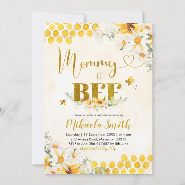 Maman À Être Baby shower Invitation (Devant)