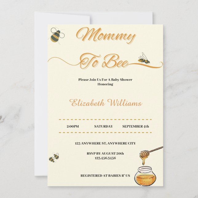 Maman À Être Baby shower Invitation (Devant)
