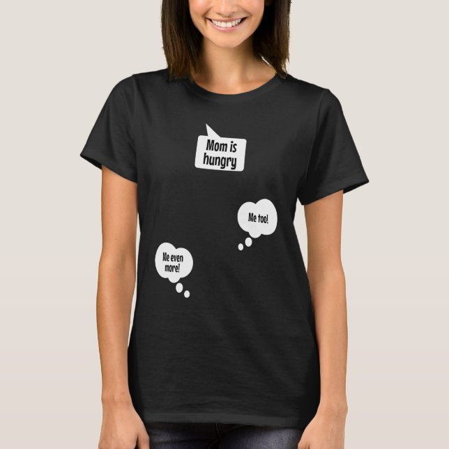 Maman a faim  Haut pour femmes enceintes de jumeau (Devant)