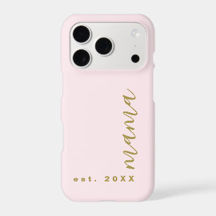 Maman Année d'Établissement Rose Pastel Or Minimal