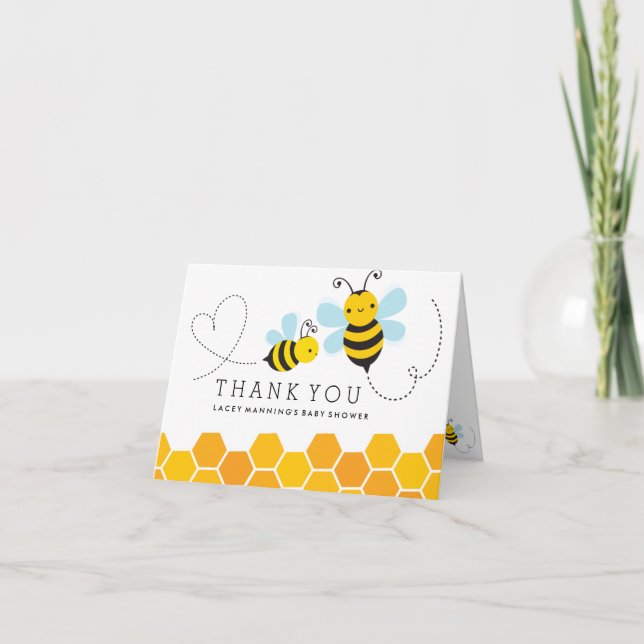 Maman au carte de remerciements de baby shower (Devant)