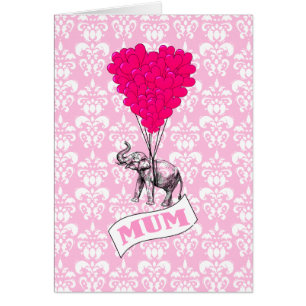 Maman avec un éléphant rose