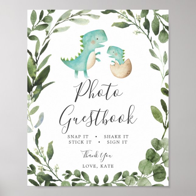 Maman Baby Dinosaur Baby shower Photo Livre d'or S (Devant)
