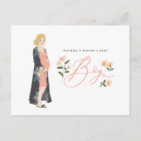 Maman blonde pour être d'un garçon invitation baby