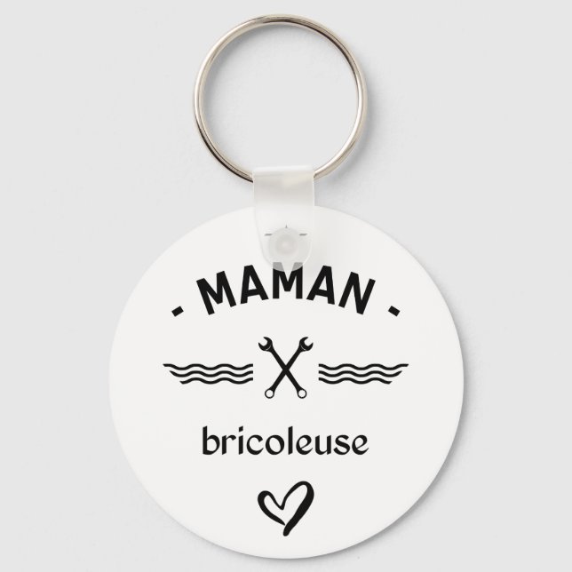 Maman bricoleuse keychain (Front)