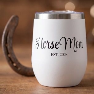 Maman Cheval Écriture Noire Établie 