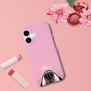 Maman Chien Nez de Chien Mignon Rose Simple Person