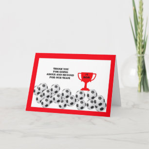Maman de football Carte de remerciements