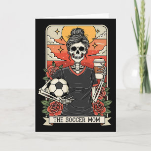 Maman de football Halloween drôle carte de tarot s