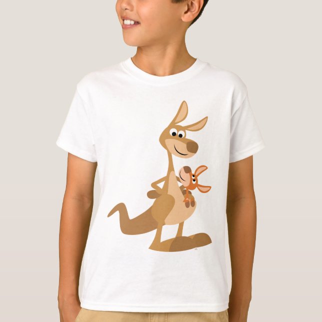 Maman de kangourou de bande dessinée et T-shirt (Devant)